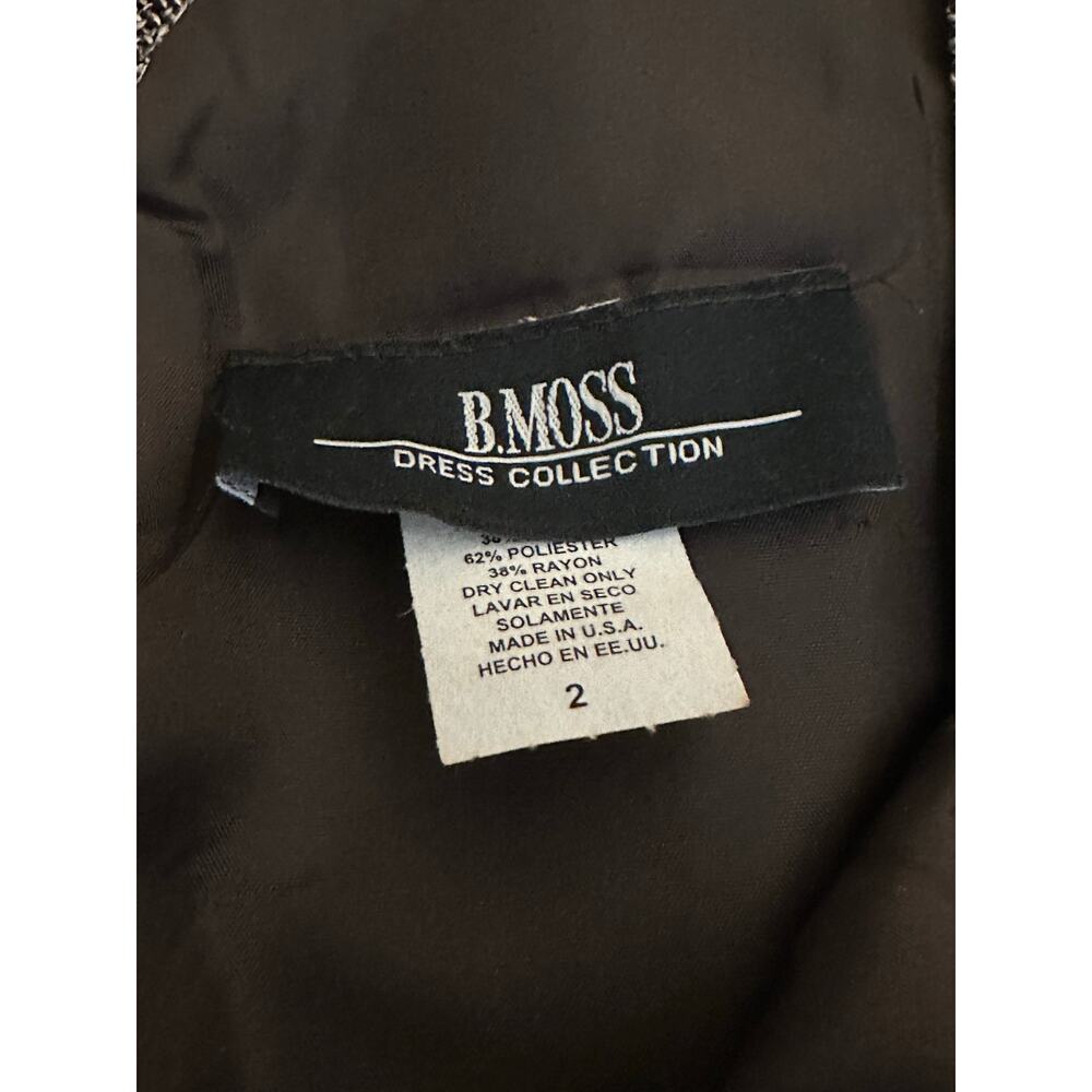 B. Moss Dress Collection Brown White Sleeveless Size 2 - Picture 4 of 5